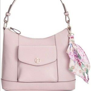 Giani Bernini Leather HandBag Hobo with Scarf